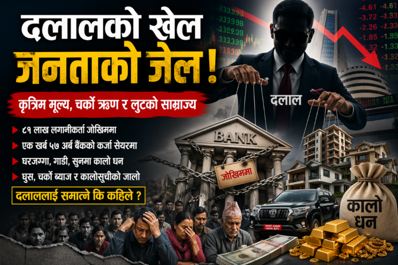 दलालको खेल, सेयर, घरजग्गा र बैंकिङको कृत्रिम अर्थतन्त्रले देशलाई कतातिर धकेल्दैछ ?