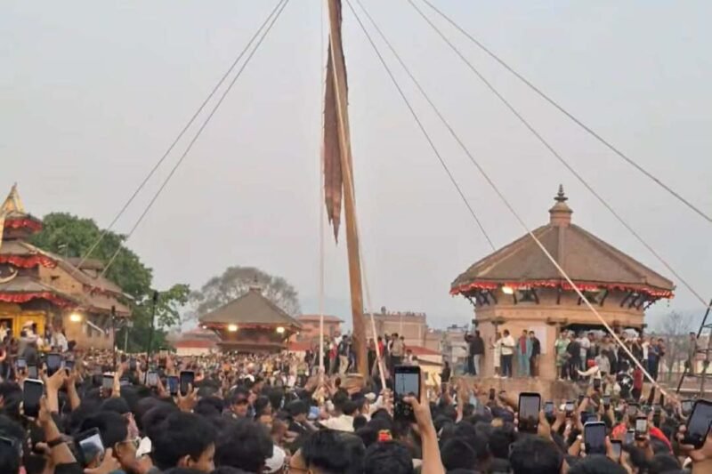 बिस्का जात्रा : पचपन्न हाते लामो लिङ्गो ढाल्ने जात्रा सम्पन्न